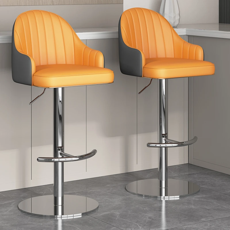 Adjustable Swivel Bar Stool Modern Nordic Backrest Minimalist Reception Chairs Faux Leather Tabourets De Bars Interior Furniture
Adjustable Swivel Bar Stool Modern Nordic Backrest Minimalist Reception Chairs Faux Leather Tabourets De Bars Interior Furniture