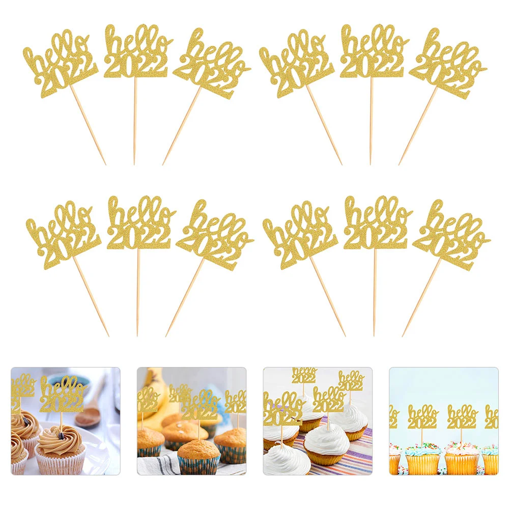 24Pcs 2022 Glitter New Year Cupcake Topper Cake Picks Fruit Picks Cake Decoration for 2022 New Years Eve Party Holiday
24Pcs 2022 Glitter New Year Cupcake Topper Cake Picks Fruit Picks Cake Decoration for 2022 New Years Eve Party Holiday