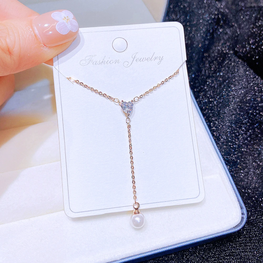 Trendy Cubic Zirconia Crystal Heart Necklace Chain for Women Imitation Pearl Pendant Jewelry
Trendy Cubic Zirconia Crystal Heart Necklace Chain for Women Imitation Pearl Pendant Jewelry