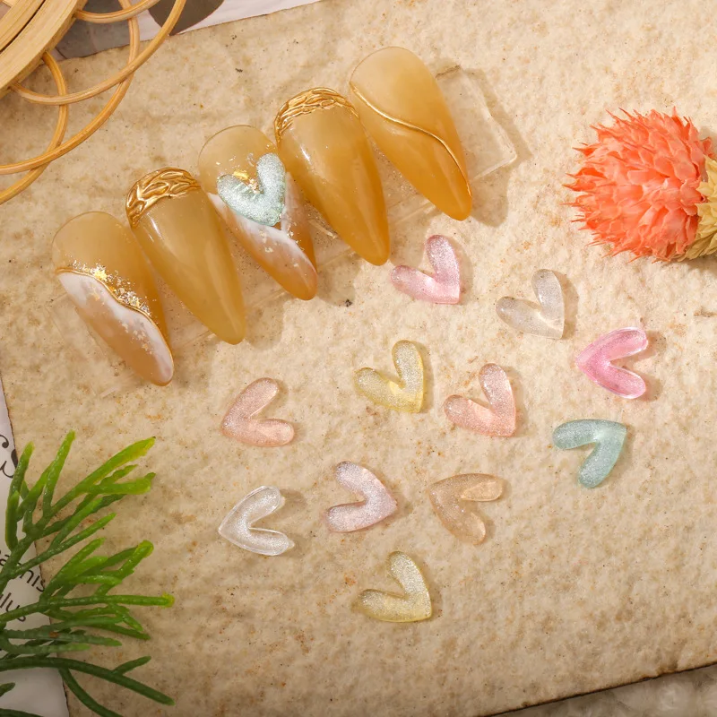 2022 Nail Trend 50pcs/set Cute Girl Heart Candy Color Crystal Clear V-shaped Heart Resin Diamond Nail Art Accessories
2022 Nail Trend 50pcs/set Cute Girl Heart Candy Color Crystal Clear V-shaped Heart Resin Diamond Nail Art Accessories