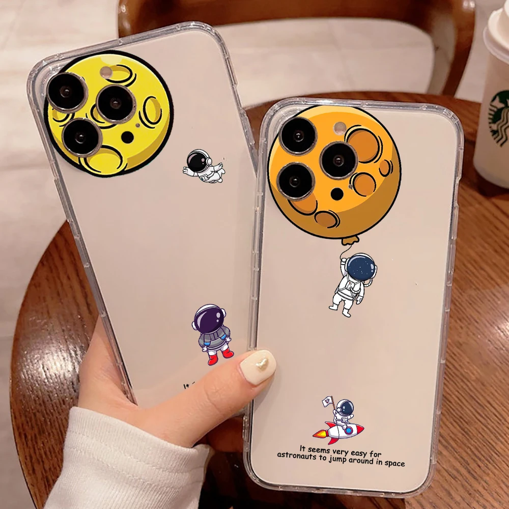 Cartoon Astronaut Luxury Ultra Thin Clear Phone Case For iPhone 11 12 13 Pro Max 12 13 Mini X XR XS Max SE 5 6 6s 7 8 Plus Back
Cartoon Astronaut Luxury Ultra Thin Clear Phone Case For iPhone 11 12 13 Pro Max 12 13 Mini X XR XS Max SE 5 6 6s 7 8 Plus Back