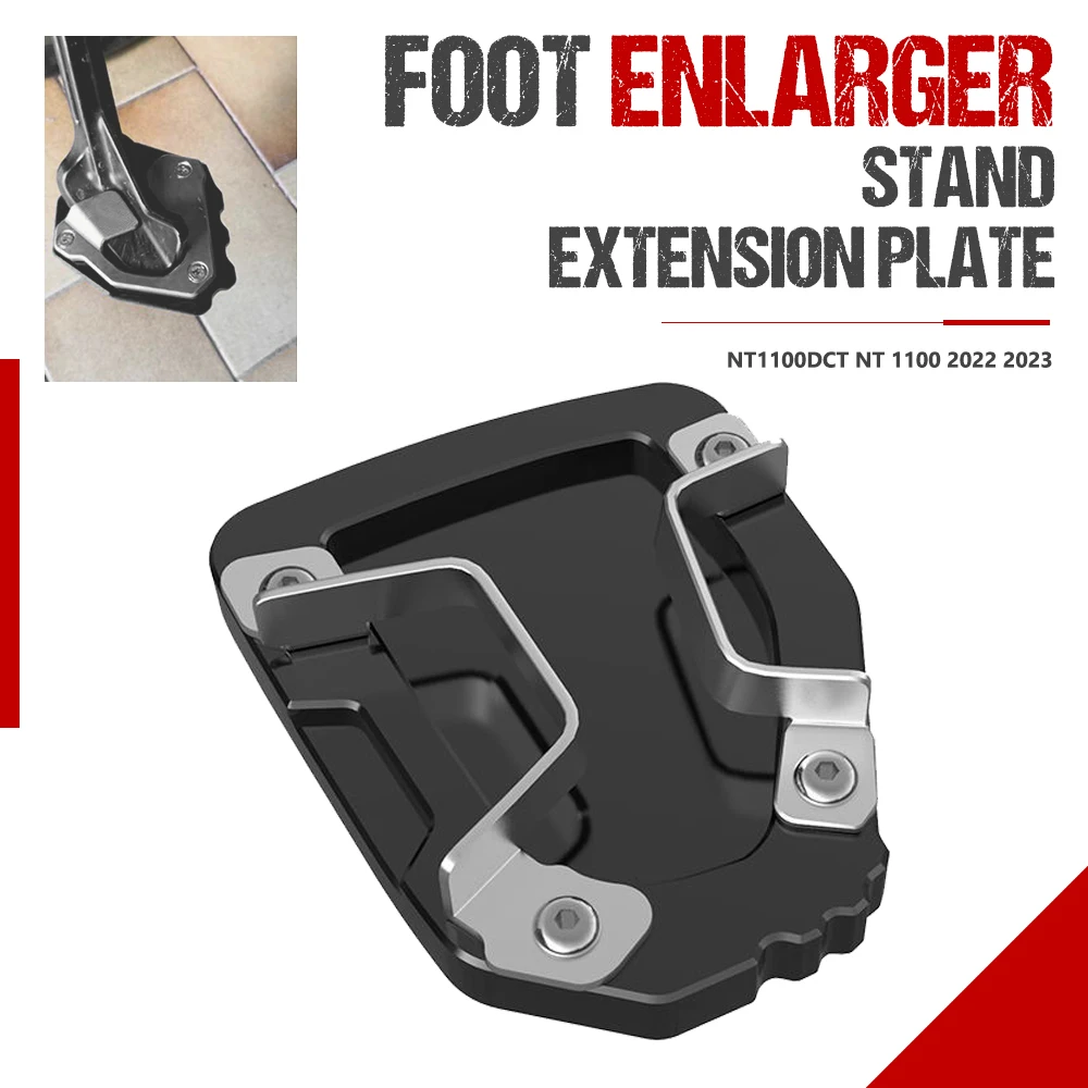 FOR HONDA NT1100 DCT NT 1100 2022 2023 CNC Side Stand Enlarger Kickstand Enlarge Plate Foot Extension Pad Motorcycle Accessories
FOR HONDA NT1100 DCT NT 1100 2022 2023 CNC Side Stand Enlarger Kickstand Enlarge Plate Foot Extension Pad Motorcycle Accessories