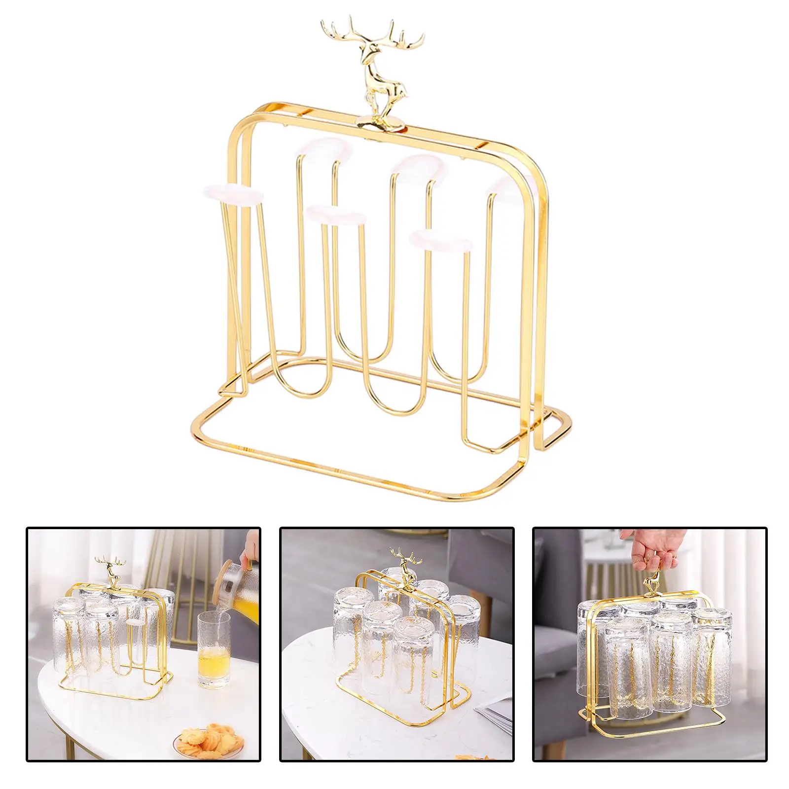 Iron Stylish Mug Drying Rack Metal Countertop Minimalist Cup Dryer with 6 Hook Drying Rack for Bottles Household Living Room
Iron Stylish Mug Drying Rack Metal Countertop Minimalist Cup Dryer with 6 Hook Drying Rack for Bottles Household Living Room