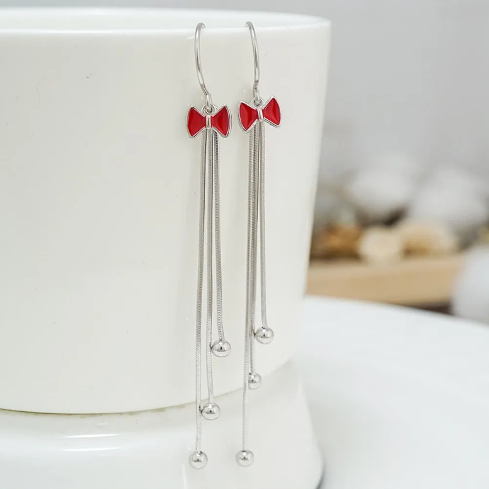 Sterling Silver Butterfly Earrings Female Korean Temperament Tassel Bow Ear Line Slim Face Silver Ear Ornament 191EX
Sterling Silver Butterfly Earrings Female Korean Temperament Tassel Bow Ear Line Slim Face Silver Ear Ornament 191EX