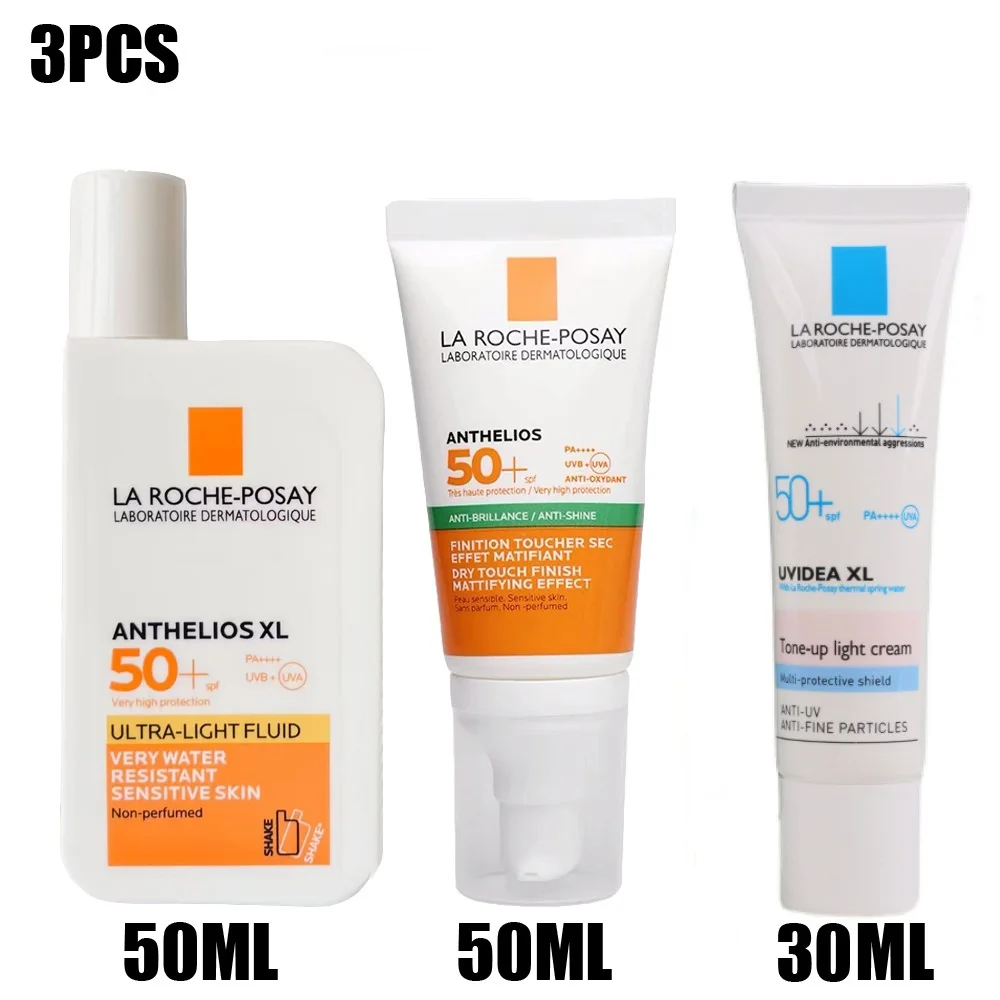 

3Pcs/Set La Roche-Posay Sunscreen Anthelios XL SPF 50+ Face Sunscreen Oil-Free Thermal Spring Water Face Mist Hydrating Spray