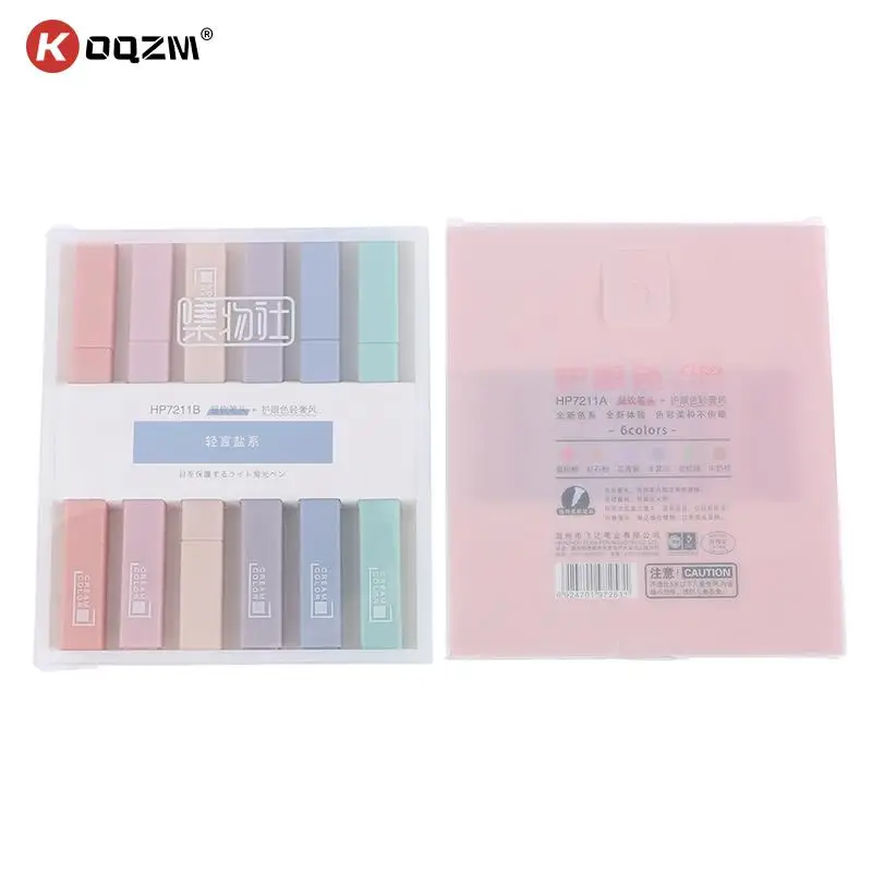 6pcs Kawai Soft Tip Highlighter Light Colori Marker Pen DIY Photo Album Journal Fluorescent Pen Student Stationery
6pcs Kawai Soft Tip Highlighter Light Colori Marker Pen DIY Photo Album Journal Fluorescent Pen Student Stationery