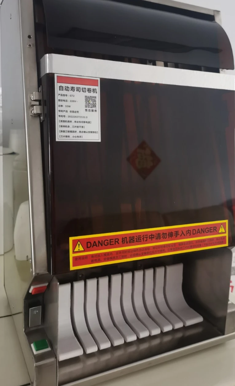 Automatic Commercial Sushi Nigiri Rice Roll cutting machine Equipment made in China
Automatic Commercial Sushi Nigiri Rice Roll cutting machine Equipment made in China