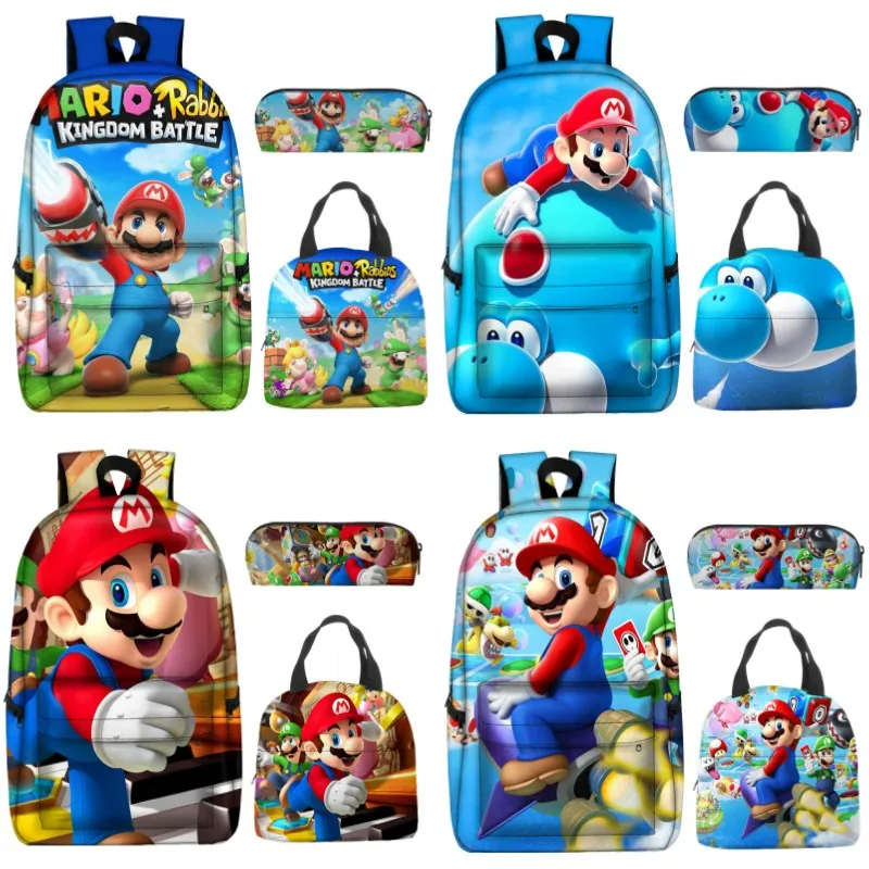 3PC-SET Mario Game Schoolbag Anime Cartoon Children's Backpack Schoolbag Boys and Girls Backpack Lightening Zipper Shoulders
3PC-SET Mario Game Schoolbag Anime Cartoon Children's Backpack Schoolbag Boys and Girls Backpack Lightening Zipper Shoulders