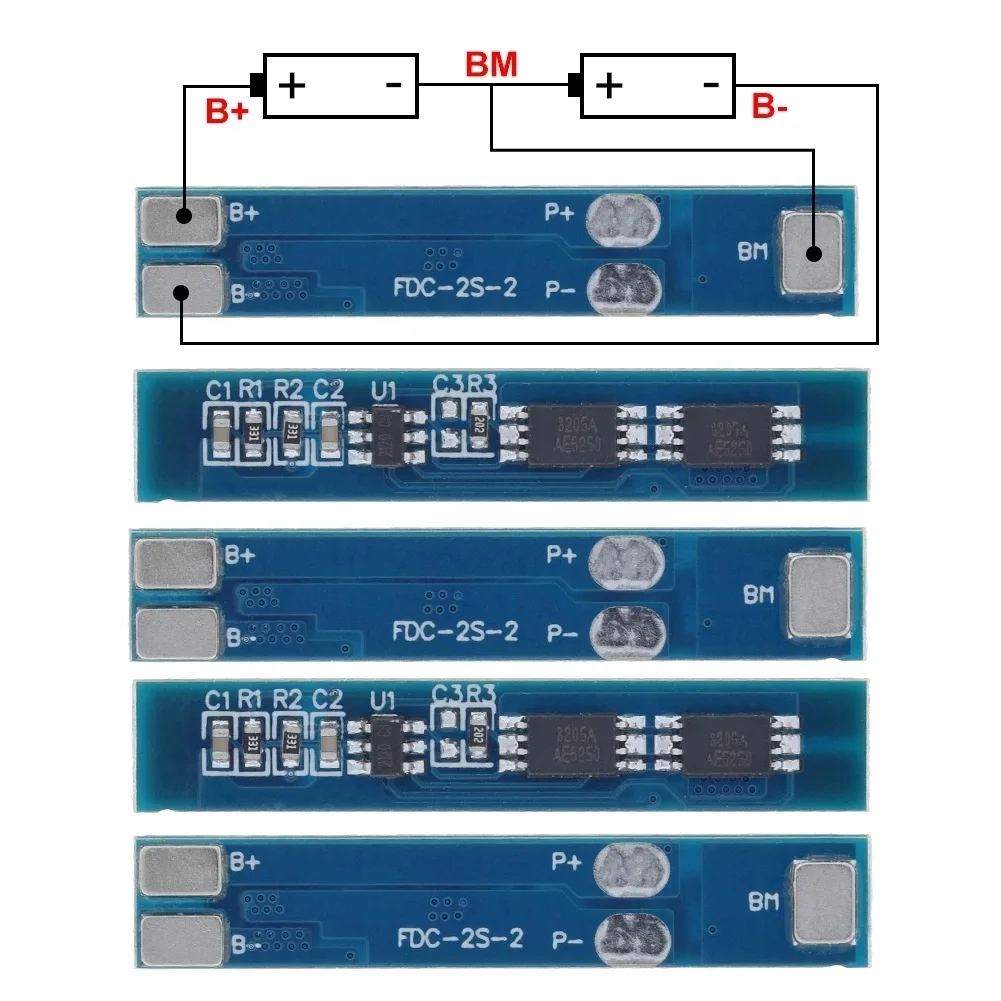1/5pcs 2S 3A Li-ion Lithium Battery Protection Board Balance Li-ion Lithium LiPo Battery BMS Charger Protection PCB Board
1/5pcs 2S 3A Li-ion Lithium Battery Protection Board Balance Li-ion Lithium LiPo Battery BMS Charger Protection PCB Board