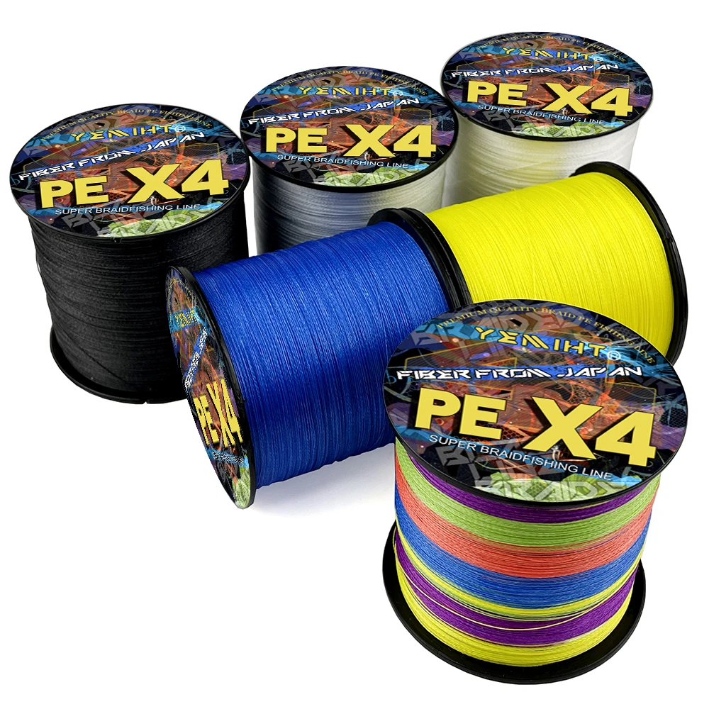 YEMIHT 4X Braided Fishing Line 1000M Carp Fishing Line Multifilament PE Line Maximum Resistance 4.8kg-36.8kg Fishing Accessories
YEMIHT 4X Braided Fishing Line 1000M Carp Fishing Line Multifilament PE Line Maximum Resistance 4.8kg-36.8kg Fishing Accessories