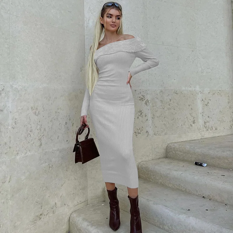 Women Feather Trim Long Sleeve Long Dress Faux Fur Off Shoulder Bodycon Midi Dress Y2k Fluffy Evening Party Clubwear Streetwear
Women Feather Trim Long Sleeve Long Dress Faux Fur Off Shoulder Bodycon Midi Dress Y2k Fluffy Evening Party Clubwear Streetwear