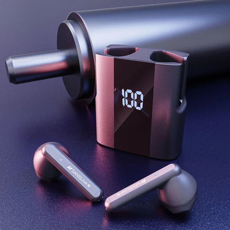 SANSUI wireless bluetooth headset high sound quality long battery life digital display game listening to music sports dedicated
SANSUI wireless bluetooth headset high sound quality long battery life digital display game listening to music sports dedicated