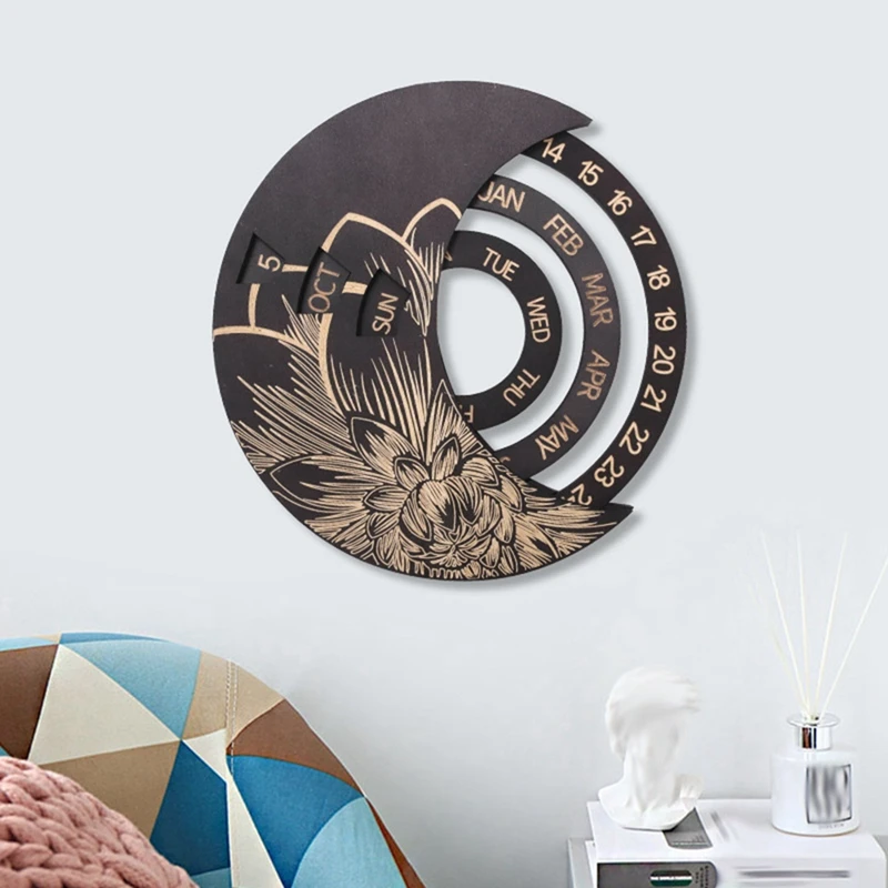 Wooden Round Perpetual Calendar Creative Wooden Wall Calendar Wall Hanging Crafts Decorative Handicraft Decoration
Wooden Round Perpetual Calendar Creative Wooden Wall Calendar Wall Hanging Crafts Decorative Handicraft Decoration