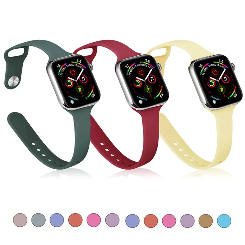 Slim Sport strap for Apple Watch Band 44mm 49mm 41mm 45mm 38-40-42mm Silicone bracelet iWatch ultra series 8 7 6 5 Se Watchbands
Slim Sport strap for Apple Watch Band 44mm 49mm 41mm 45mm 38-40-42mm Silicone bracelet iWatch ultra series 8 7 6 5 Se Watchbands