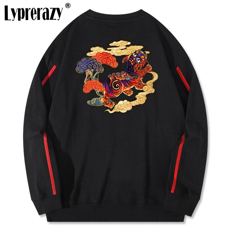 Новинка сезона осень-зима 2022, мужские свитшоты Lyprerazy с вышивкой тигра и круглым вырезом, хлопковый Свободный пуловер для пар 
Новинка сезона осень-зима 2022, мужские свитшоты Lyprerazy с вышивкой тигра и круглым вырезом, хлопковый Свободный пуловер для пар