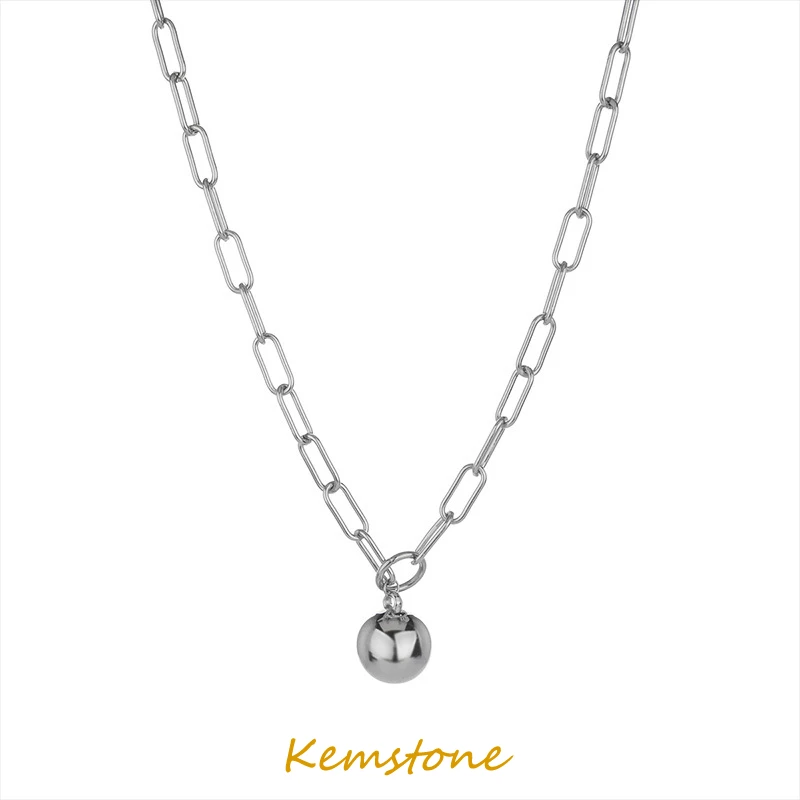 Kemstone Hip Hop Punk Choker Necklace Spherical Ball Pendant Stainless Steel Necklace for Women Jewelry Gift Collares Aesthetic
Kemstone Hip Hop Punk Choker Necklace Spherical Ball Pendant Stainless Steel Necklace for Women Jewelry Gift Collares Aesthetic