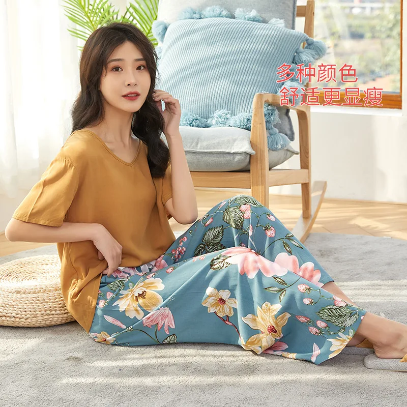 Y2k Summer Cotton Sleepwear Women's Wide-leg Pants Thin Trousers Rayon Japanese Printed Mosquito-proof Pants Can Be Worn Pants
Y2k Summer Cotton Sleepwear Women's Wide-leg Pants Thin Trousers Rayon Japanese Printed Mosquito-proof Pants Can Be Worn Pants