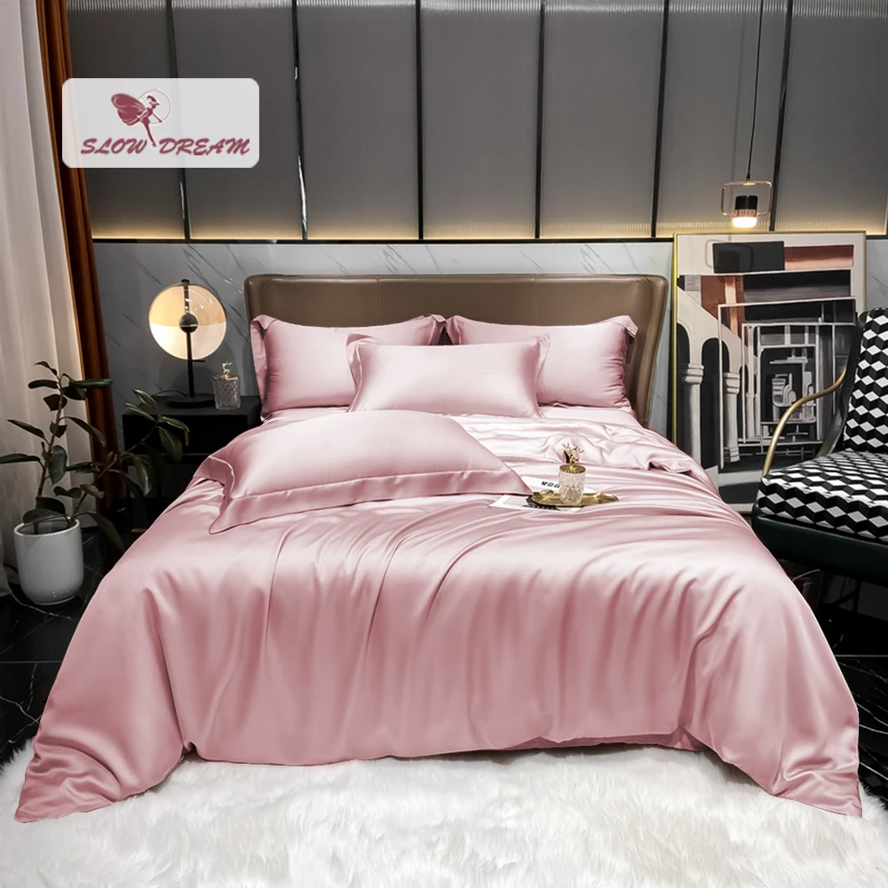 SlowDream Women Premium Pure 100% Silk Pink Bedding Set Healthy Queen King Duvet Cover Bed Sheet Set Fitted Sheet Pillowcase
SlowDream Women Premium Pure 100% Silk Pink Bedding Set Healthy Queen King Duvet Cover Bed Sheet Set Fitted Sheet Pillowcase