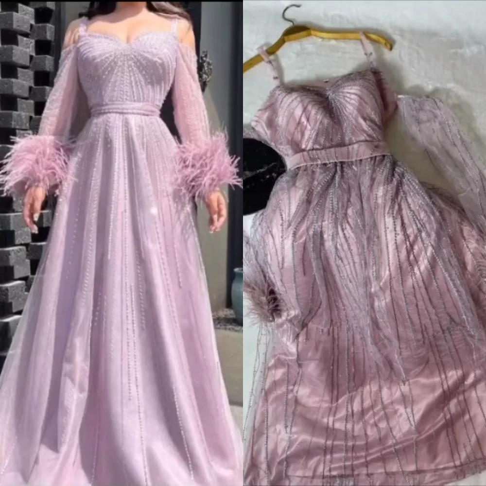 Prom Dresses High Quality Exquisite Sweetheart A-line Feathers Satin Formal Occasion Gown vestidos de fiesta largos сукні
Prom Dresses High Quality Exquisite Sweetheart A-line Feathers Satin Formal Occasion Gown vestidos de fiesta largos сукні