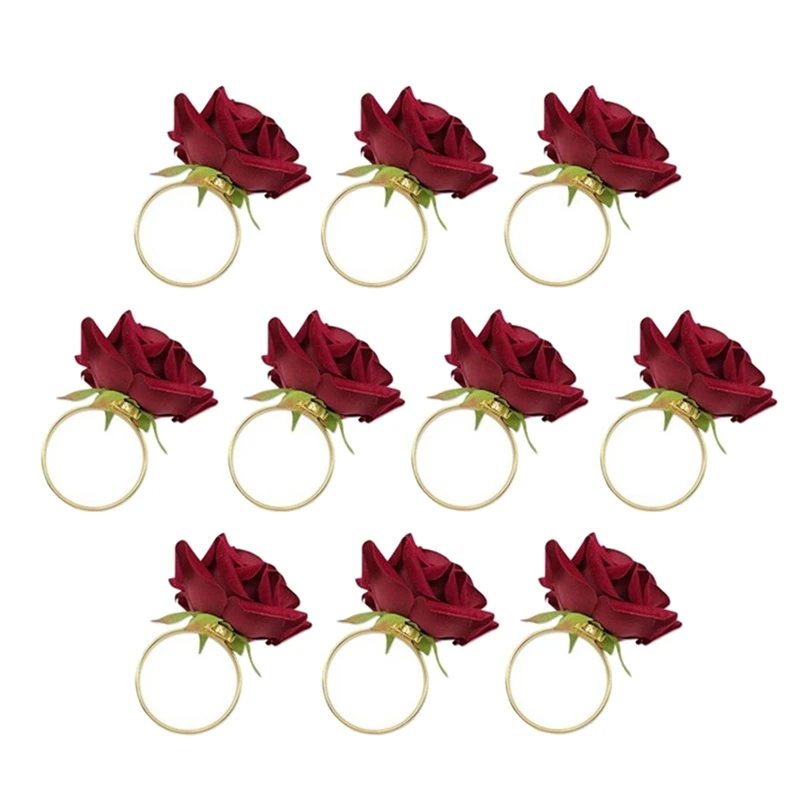 AT35 10Pcs Red Rose Shape Towel Buckle Napkin Ring Wedding Party Valentine's Day Hotel Table Decor Napkin Holder
AT35 10Pcs Red Rose Shape Towel Buckle Napkin Ring Wedding Party Valentine's Day Hotel Table Decor Napkin Holder