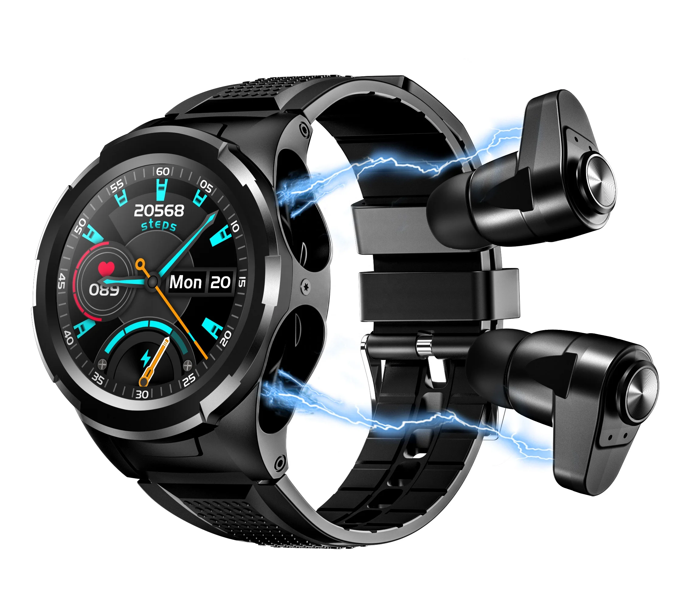 JM06 2 in 1 Sport Smart Watch With Wireless In Ear Earphone Temperature Heart Rate Blood Pressure Smart Watch Earphone Headset
JM06 2 in 1 Sport Smart Watch With Wireless In Ear Earphone Temperature Heart Rate Blood Pressure Smart Watch Earphone Headset