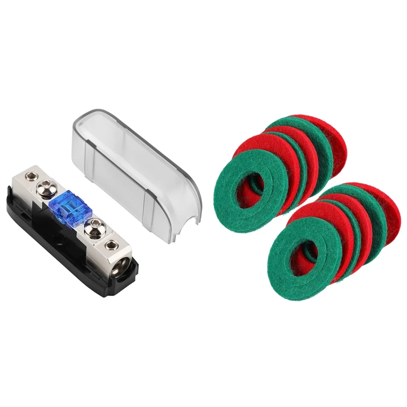 Car Stereo Fuse Holder, Power Distribution Block 4Ga In 4Ga Out With 12Pcs Battery Terminal Anti Corrosion Washers
Car Stereo Fuse Holder, Power Distribution Block 4Ga In 4Ga Out With 12Pcs Battery Terminal Anti Corrosion Washers