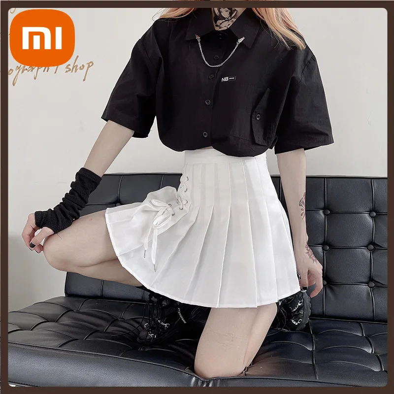 Xiaomi Gothic Pleated Skirt Women Punk Korean Fashion High Waisted Preppy Style Black A-line Mini Skirts E Girl Autumn New
Xiaomi Gothic Pleated Skirt Women Punk Korean Fashion High Waisted Preppy Style Black A-line Mini Skirts E Girl Autumn New