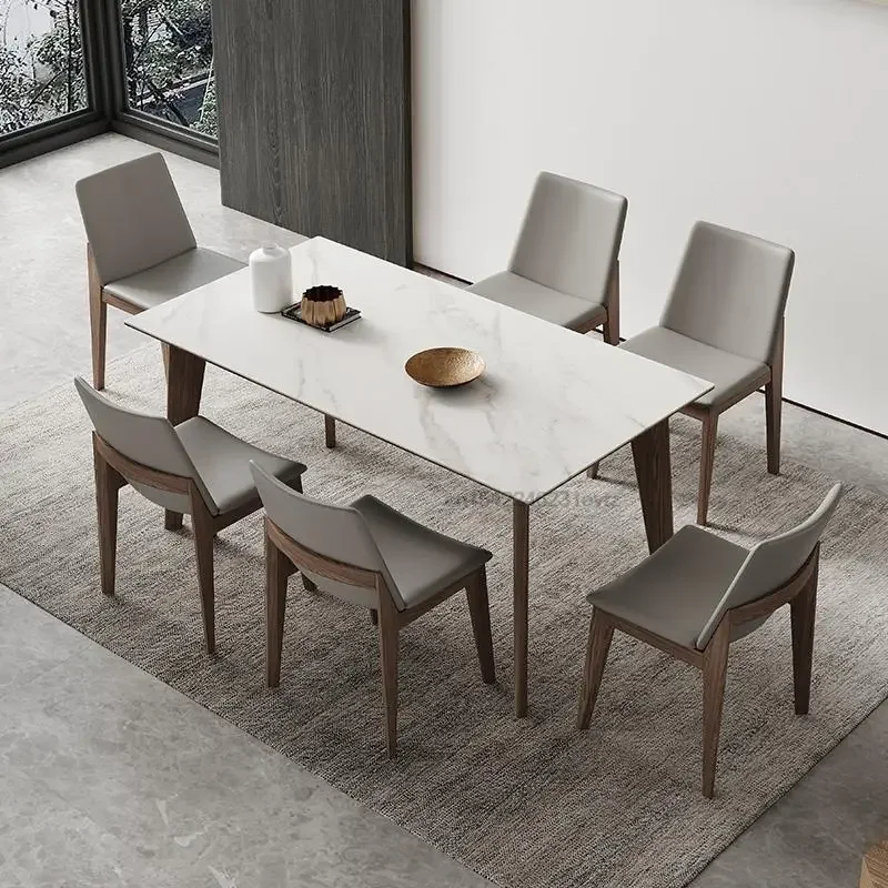 

Новый современный скандинавский стол из массива дерева с 4 стульями, комбинированная мебель для дома, маленькой квартиры, Современная Минималистичная мебель для отеля
