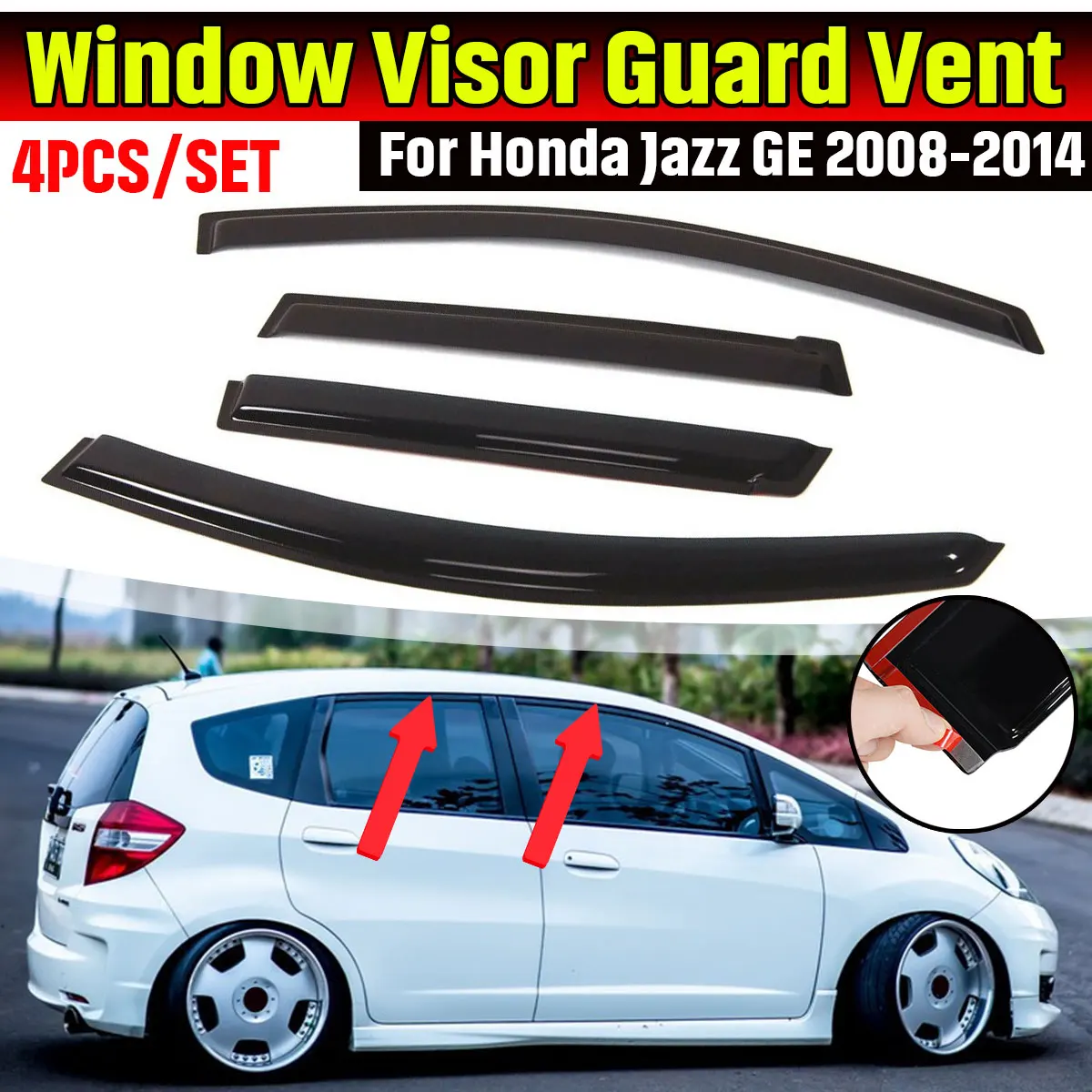 Новый 4х автомобильный дефлектор боковых окон для Honda For Jazz GE 2008-2014 ветрозащитный экран отражатель оконный козырек прикрытие для вентиляцион...
Новый 4х автомобильный дефлектор боковых окон для Honda For Jazz GE 2008-2014 ветрозащитный экран отражатель оконный козырек прикрытие для вентиляцион...