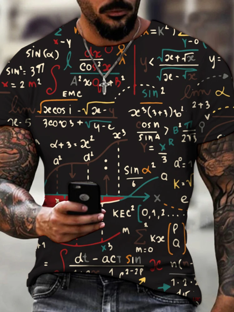 2022 New Mathematical Formula Printing Men's T-Shirt Round Neck Short Sleeve T-Shirt Modern Fashion Plus Size Shirt
2022 New Mathematical Formula Printing Men's T-Shirt Round Neck Short Sleeve T-Shirt Modern Fashion Plus Size Shirt