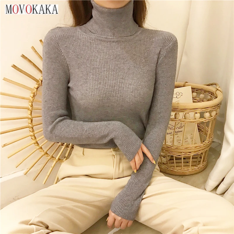 MOVOKAKA Keep Warm Turtleneck Sweaters Women Autumn Winter Slim Bottoming Soft Pull Tops Women Pullovers Knitted Sweater Jumpers
MOVOKAKA Keep Warm Turtleneck Sweaters Women Autumn Winter Slim Bottoming Soft Pull Tops Women Pullovers Knitted Sweater Jumpers