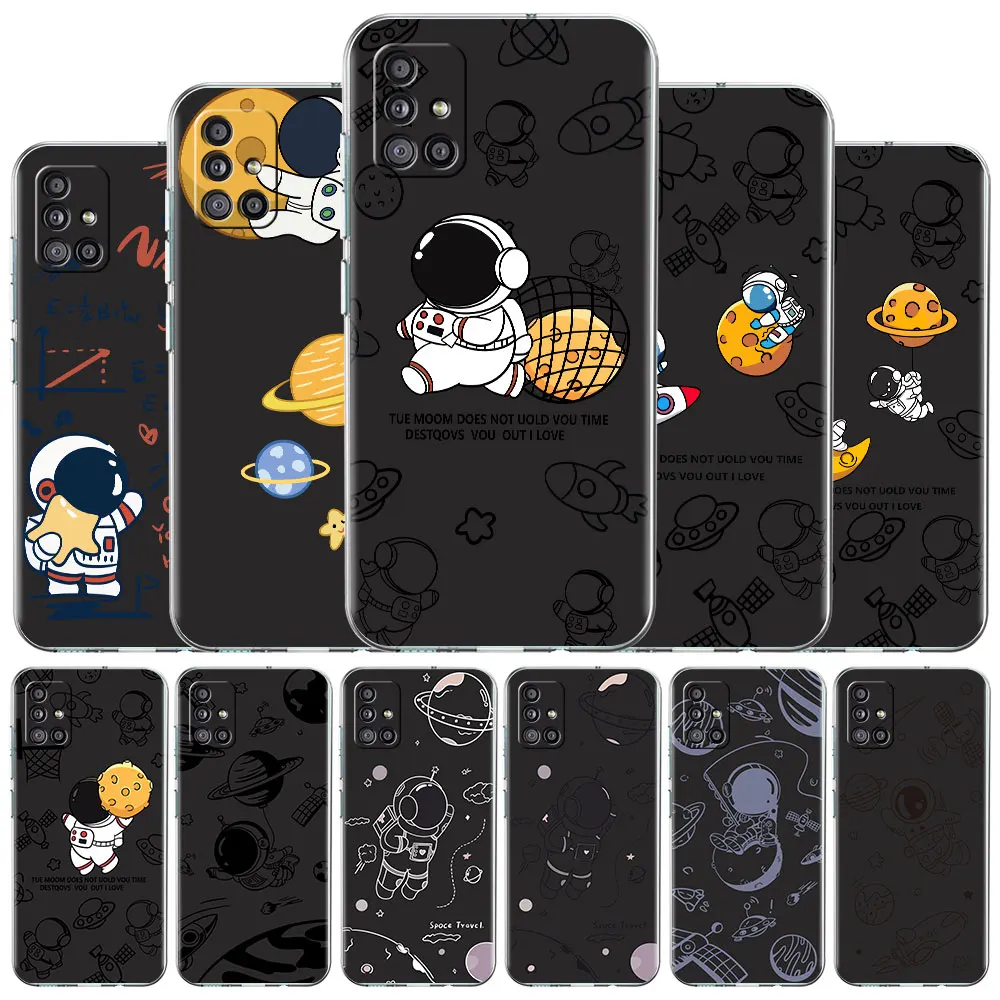 

Mars Moon Astronaut Travel Case for Samsung Galaxy A52 4G 5G A51 A12 A32 A21s A22 A31 A50 A71 A53 A23 A72 A41 A20e A02s Cover