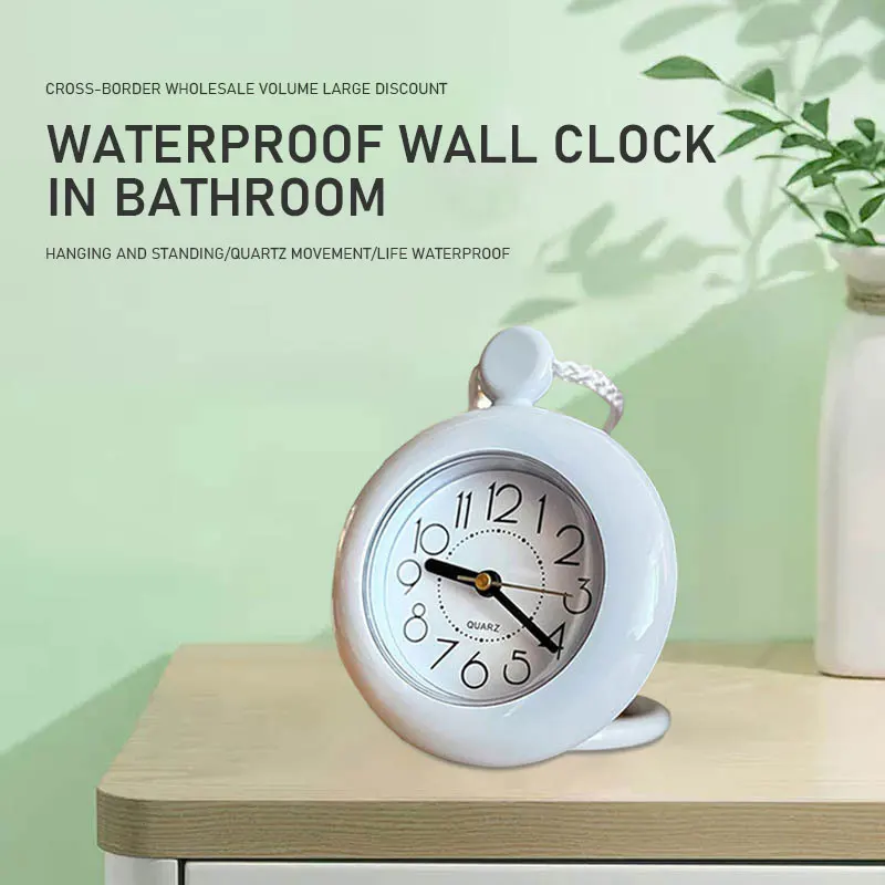 Table Top Round Mini Alarm Clock Waterproof Bathroom Clock Wall Watch Can Be Hung Towel Wall Clock Table Clock Bedroom Dual Use
Table Top Round Mini Alarm Clock Waterproof Bathroom Clock Wall Watch Can Be Hung Towel Wall Clock Table Clock Bedroom Dual Use