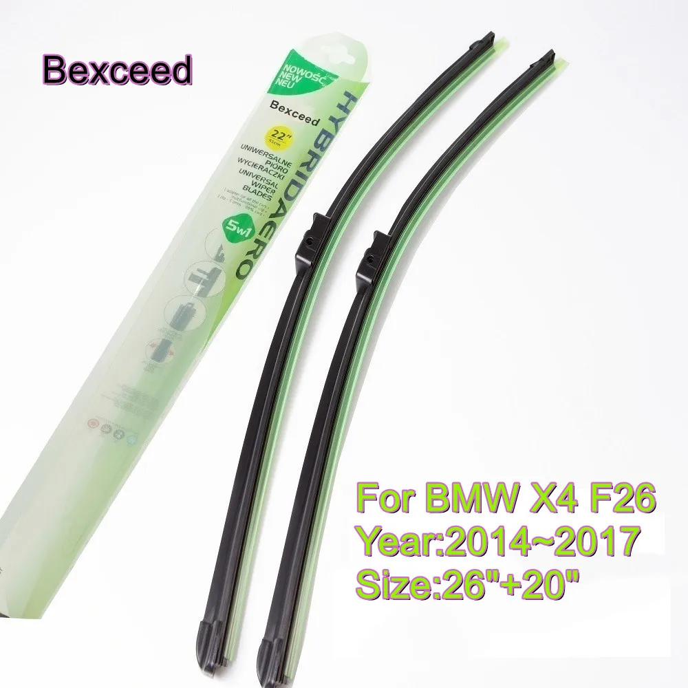 Wiper Blade For BMW X4 F26 26"+20" Bexceed of Car Windshield Windscreen 2014 2015 2016 2017
Wiper Blade For BMW X4 F26 26"+20" Bexceed of Car Windshield Windscreen 2014 2015 2016 2017