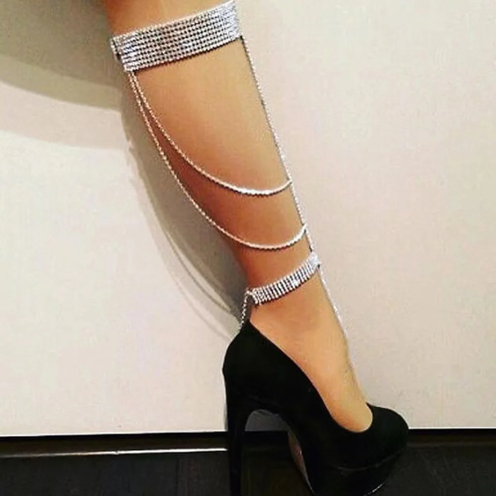 1pc shiny crystal multi-layer leg chain body jewelry sexy body jewelry women's Rhinestone calf strap nightclub party jewelry
1pc shiny crystal multi-layer leg chain body jewelry sexy body jewelry women's Rhinestone calf strap nightclub party jewelry