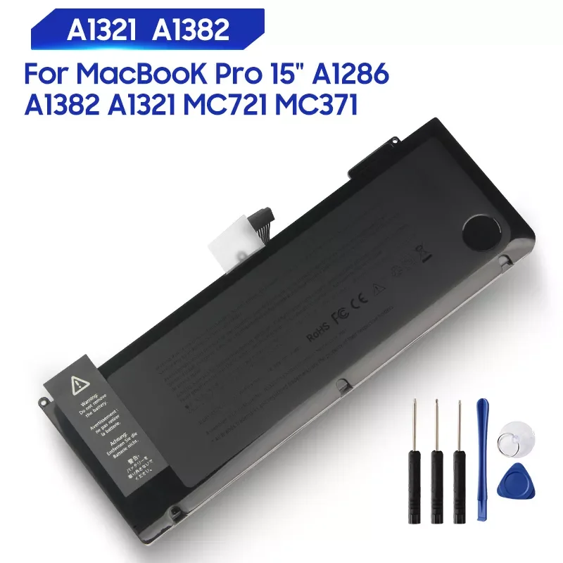 

Original Replacement Battery For MacBooK Pro 15" A1382 A1321 A1286 A1382 A1321 MC721 MC371 Genuine Tablet Battery 77.5Wh