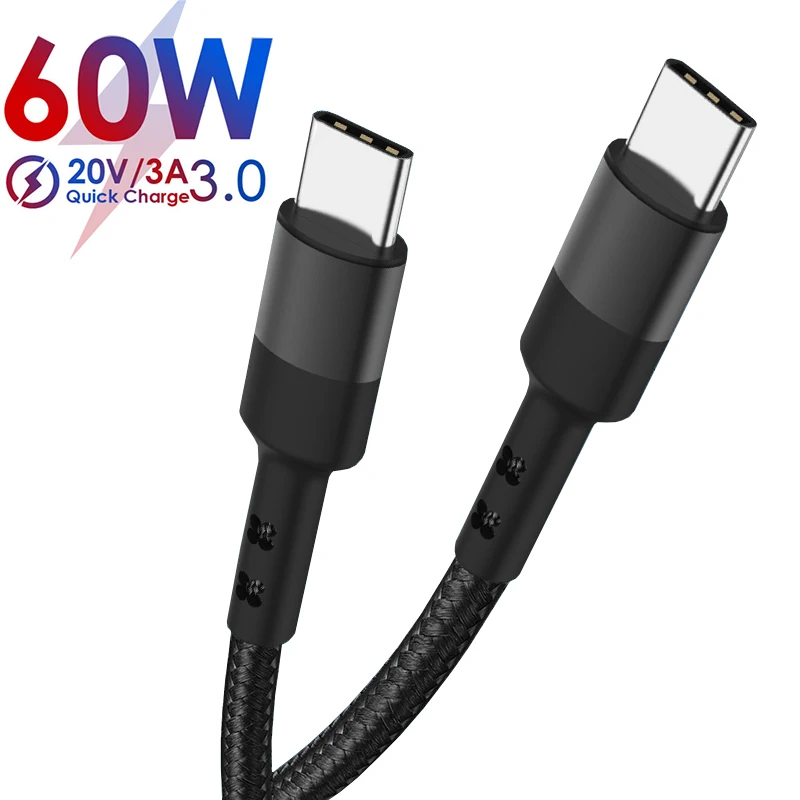 PD 60W USB C To Type C Cable Fast Charging Charger Cord For Xiaomi POCO F3 F4 GT 12 Redmi Oneplus Realme Mobile Phones Data Wire
PD 60W USB C To Type C Cable Fast Charging Charger Cord For Xiaomi POCO F3 F4 GT 12 Redmi Oneplus Realme Mobile Phones Data Wire