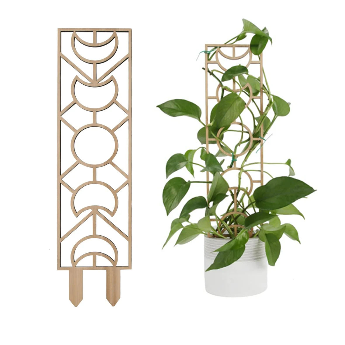 Plant Trellis for Climbing Plants Indoor Pot, 16.2 inch Small Wooden Trellis for Potted Plants with Moisture Moon and Geometric
Plant Trellis for Climbing Plants Indoor Pot, 16.2 inch Small Wooden Trellis for Potted Plants with Moisture Moon and Geometric
