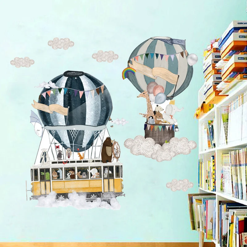 Large Animals Hot air Balloon Bus Wall Stickers Kids Room Wall Decoration Removable PVC Wall Decals Home Decor Murals Wallpapers
Large Animals Hot air Balloon Bus Wall Stickers Kids Room Wall Decoration Removable PVC Wall Decals Home Decor Murals Wallpapers