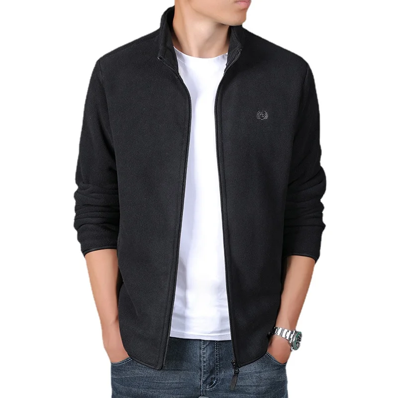 Мужская теплая флисовая куртка, кардиган на молнии с воротником-стойкой, осенняя верхняя одежда из овечьей шерсти, 2023
Мужская теплая флисовая куртка, кардиган на молнии с воротником-стойкой, осенняя верхняя одежда из овечьей шерсти, 2023