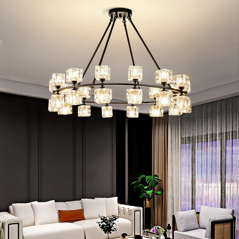 New Style Living Room Chandelier Post-Modern Simple and Light Luxury Splendid Crystal Circle Lamps Dining Room Bedroom Golden
New Style Living Room Chandelier Post-Modern Simple and Light Luxury Splendid Crystal Circle Lamps Dining Room Bedroom Golden