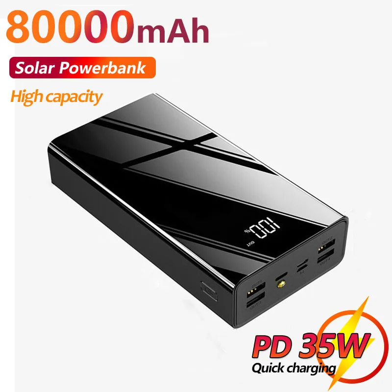 Portable Mobile Power Bank 80000mAh High Capacity Black Red Ashlight Digital Display External Battery for Xiaomi IPhone Samsung
Portable Mobile Power Bank 80000mAh High Capacity Black Red Ashlight Digital Display External Battery for Xiaomi IPhone Samsung