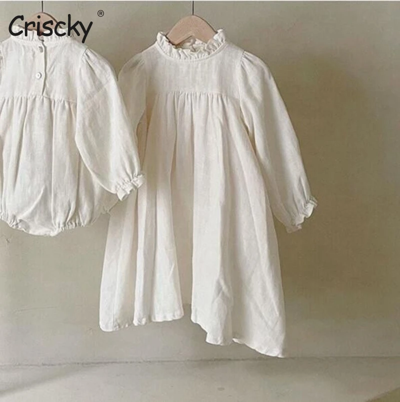 Criscky Girls Dress Spring 2022 Fashion Long Sleeve White Cotton A Line Loose Soft Children Clothes Girl Restro Style Vestidos
Criscky Girls Dress Spring 2022 Fashion Long Sleeve White Cotton A Line Loose Soft Children Clothes Girl Restro Style Vestidos