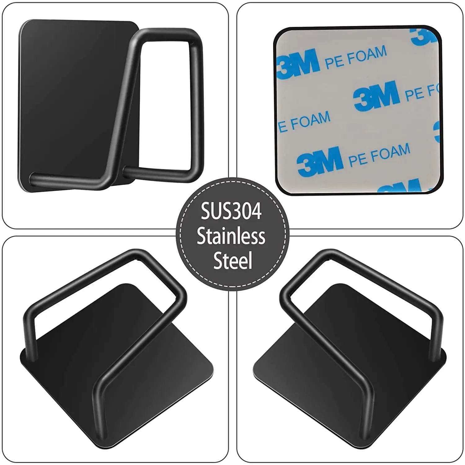3PC Black Hook Holder for Kitchen Sink Never Rust Slivery 304 Stainless Steel Capacity bathroom organizer mask holder
3PC Black Hook Holder for Kitchen Sink Never Rust Slivery 304 Stainless Steel Capacity bathroom organizer mask holder