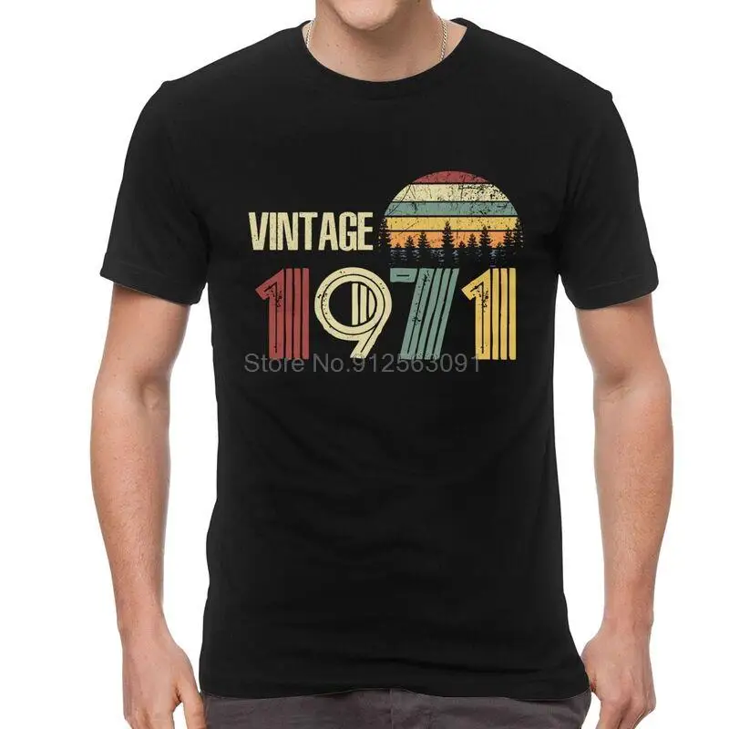 Men's Vintage 1971 T-Shirt Graphic Happy Birthday Tshirt Short Sleeve Hip Hop T Shirt Homme Cotton Tee Gift Oversized
Men's Vintage 1971 T-Shirt Graphic Happy Birthday Tshirt Short Sleeve Hip Hop T Shirt Homme Cotton Tee Gift Oversized