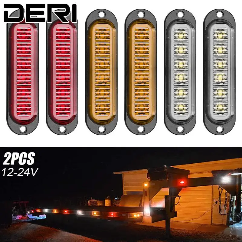 Ultra Thin 6 LEDs Car LED Marker Light Clearance Lamp 12-24V NO Flashing Side Marker Light For SUV Truck Motorcycle Lightbar
Ultra Thin 6 LEDs Car LED Marker Light Clearance Lamp 12-24V NO Flashing Side Marker Light For SUV Truck Motorcycle Lightbar