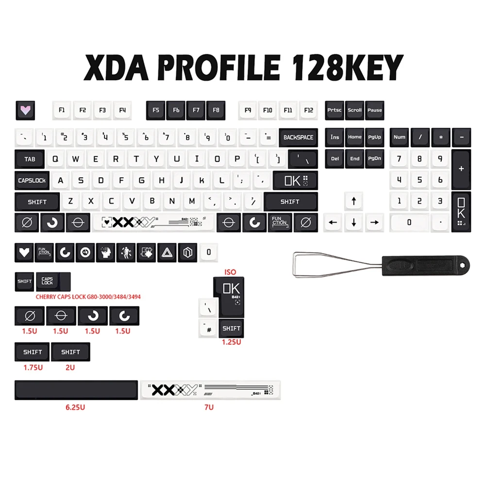 

128 Keys/Set Print Stream PBT Keycaps XDA Profile MX Switch DYE-SUB Keycap for DIY Mechanical Gaming Keyboard Custom