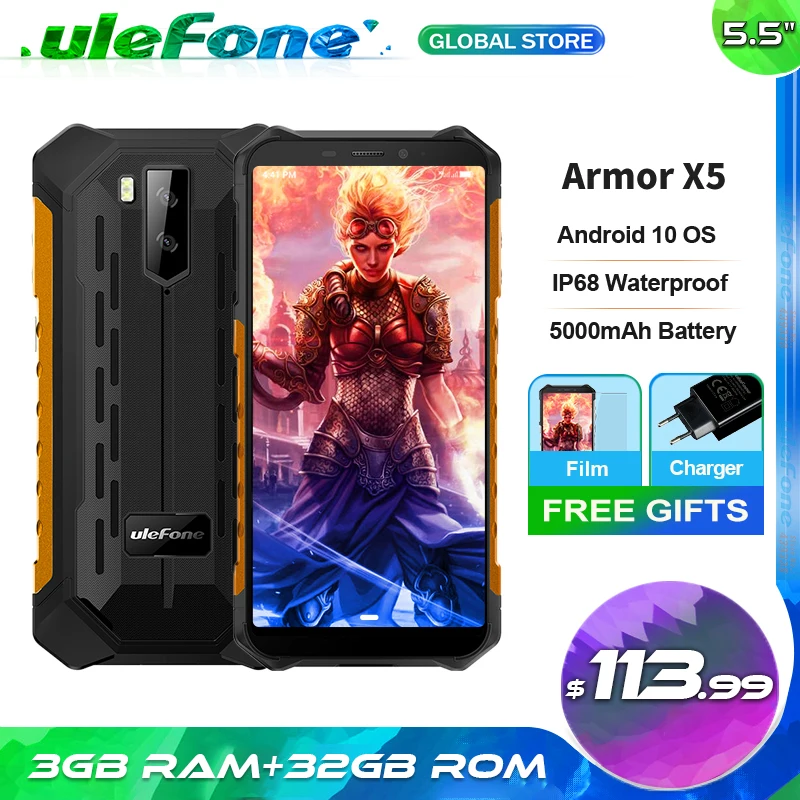 Ulefone смартфон Armor X5 на Android 10 0 экран 5 дюйма 3 ГБ + 32 | Мобильные телефоны и аксессуары