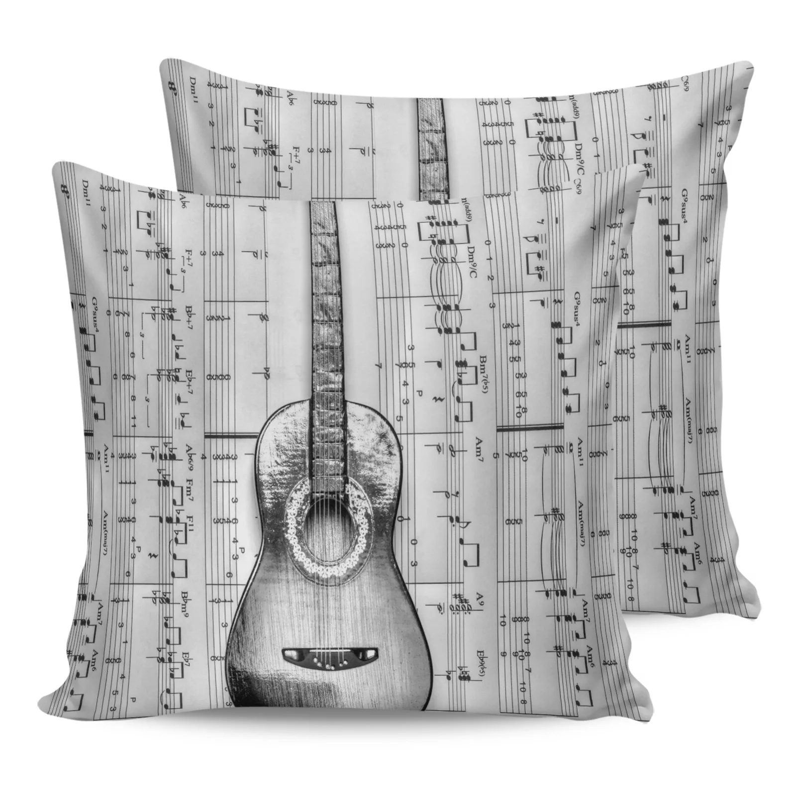 Guitar Sheet Music Music Pillow Case Home Sofa Decor Cushion Cover for Living Room Printed Two Piece Set Decorative Pillowcases
Guitar Sheet Music Music Pillow Case Home Sofa Decor Cushion Cover for Living Room Printed Two Piece Set Decorative Pillowcases