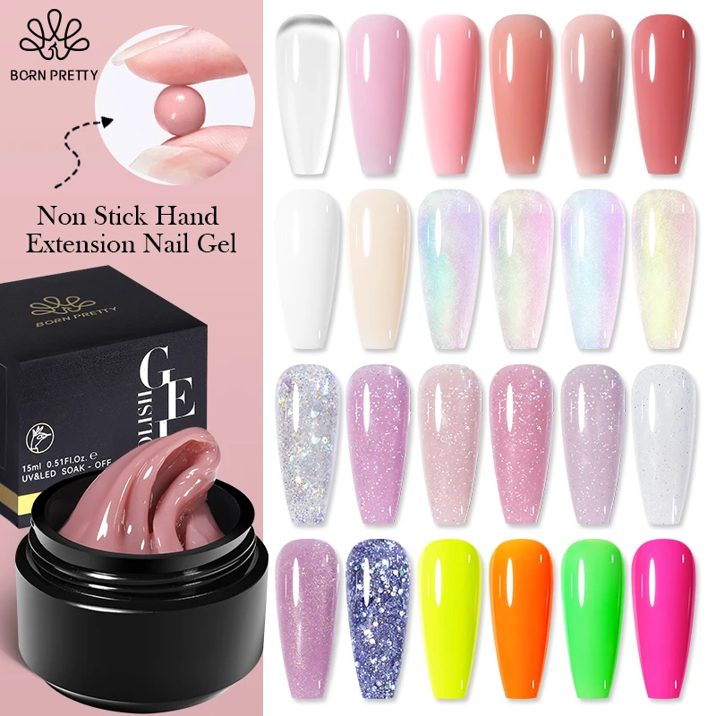 

BORN PRETTY 15ml Non Stick Hand Extension Gel Solid Gel Polish 3D Multigel Stereoscopic Carved Gel For Nail Painting Carving